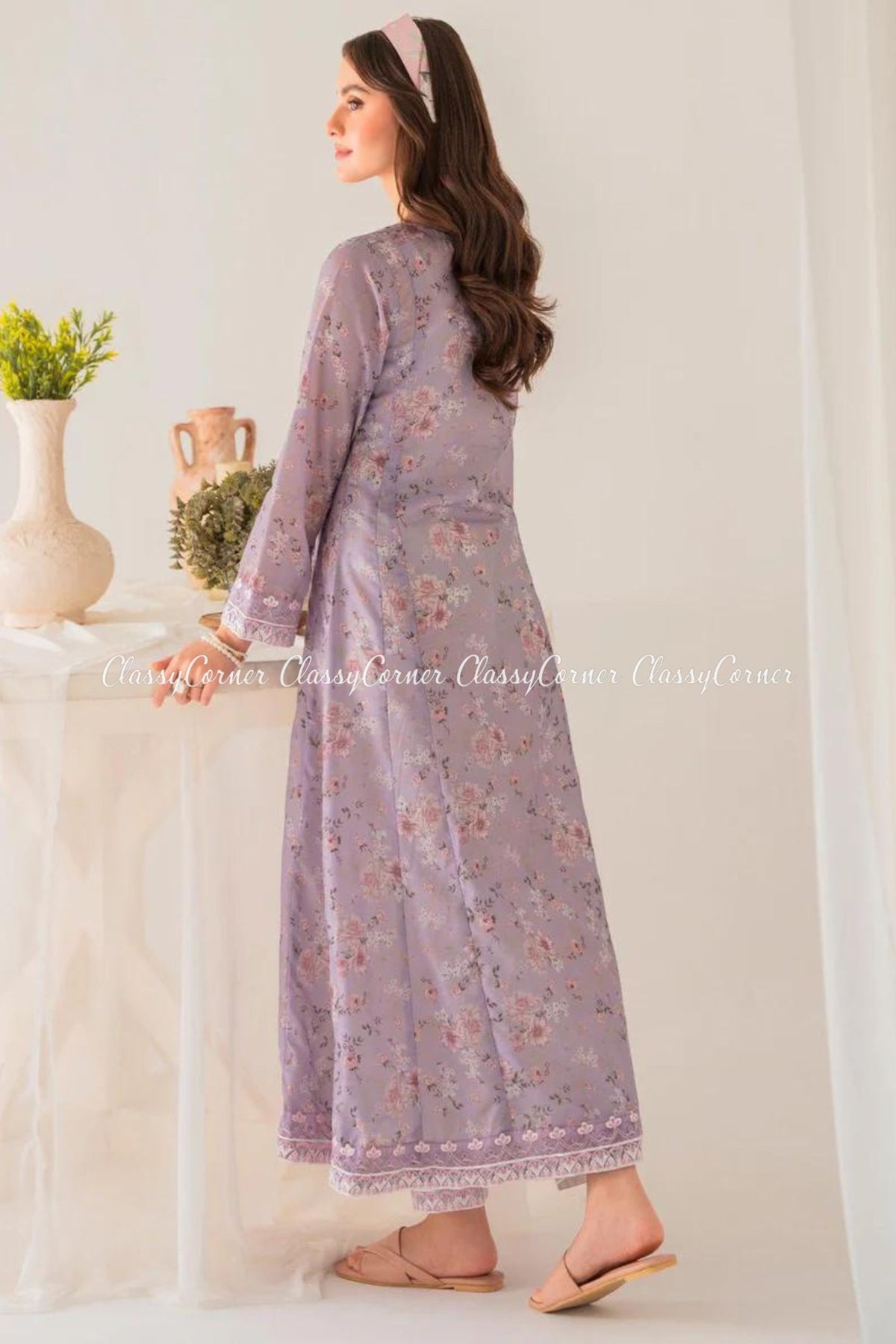 Purple Pakistani Casual Shalwar Kameez