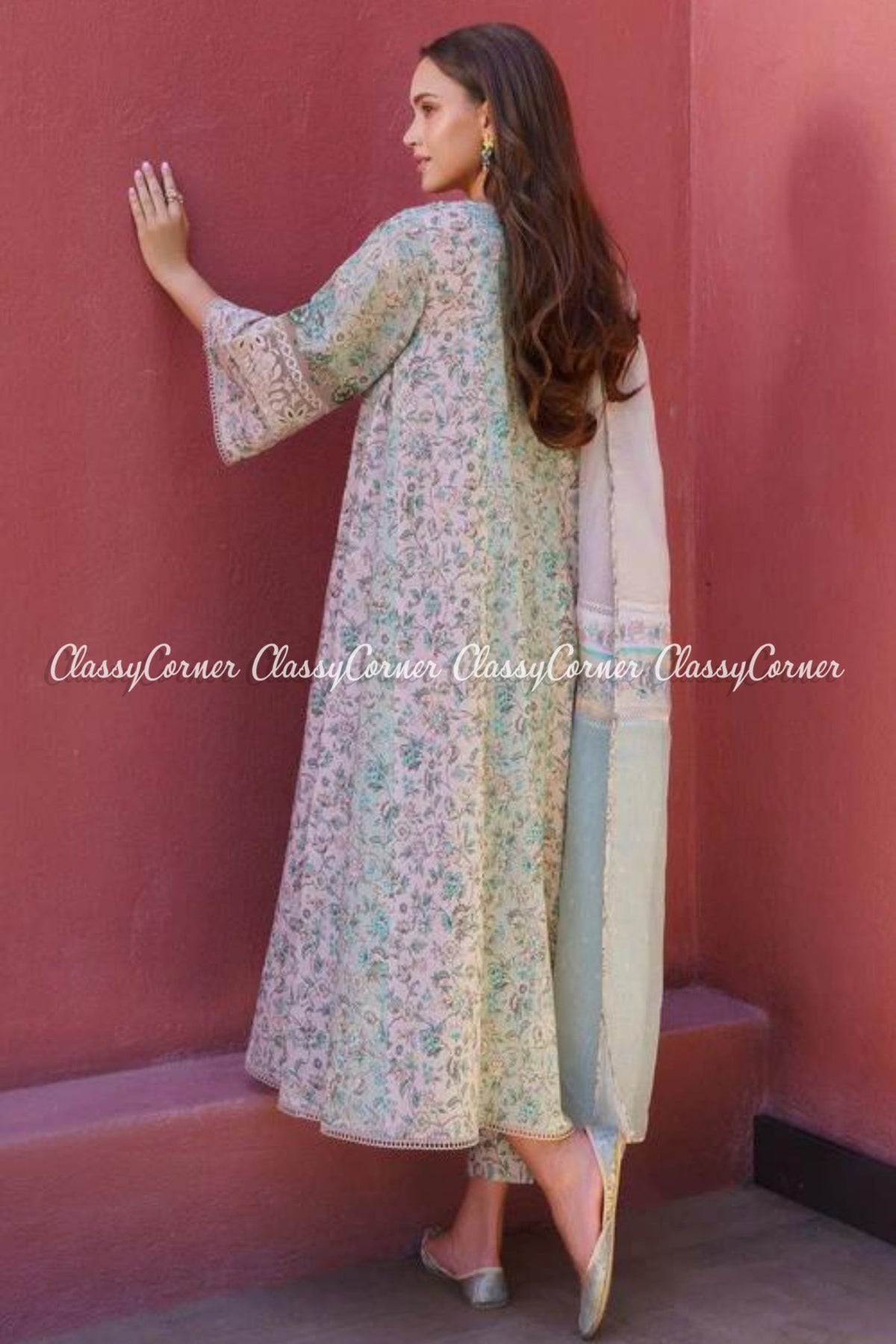 Green Lawn Printed Salwar Kameez