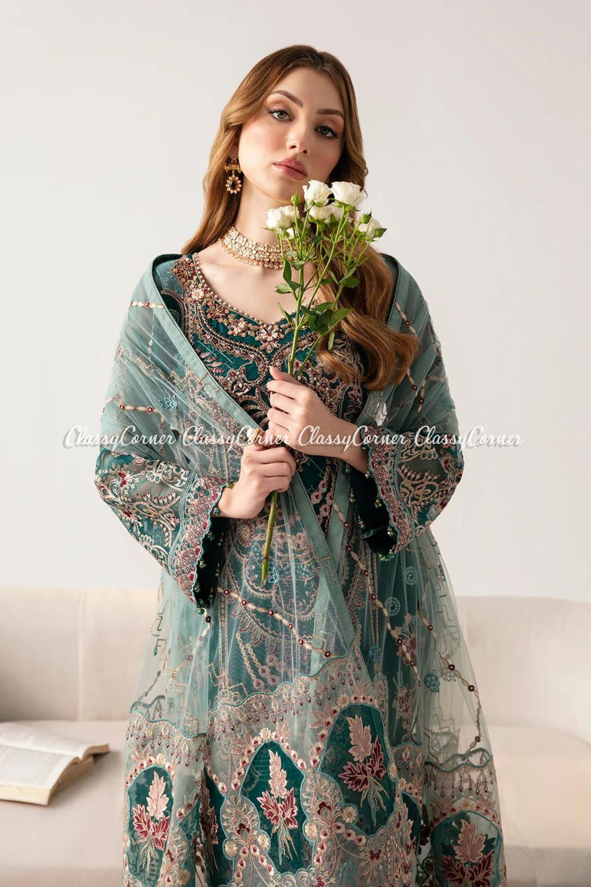 Pakistani wedding suits women&#39;s formal wear for indian wedding 