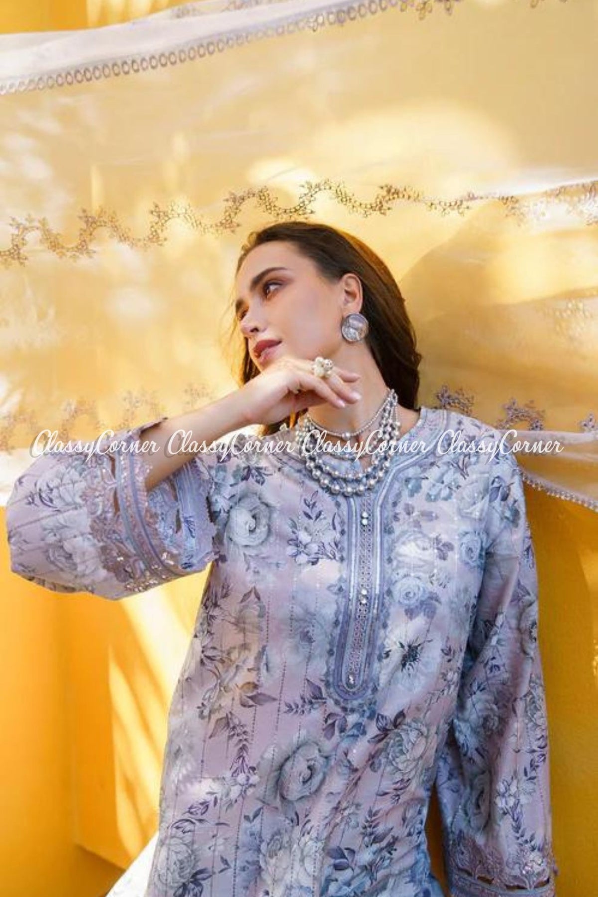 Grey Lawn Pakistani Salwar Kameez