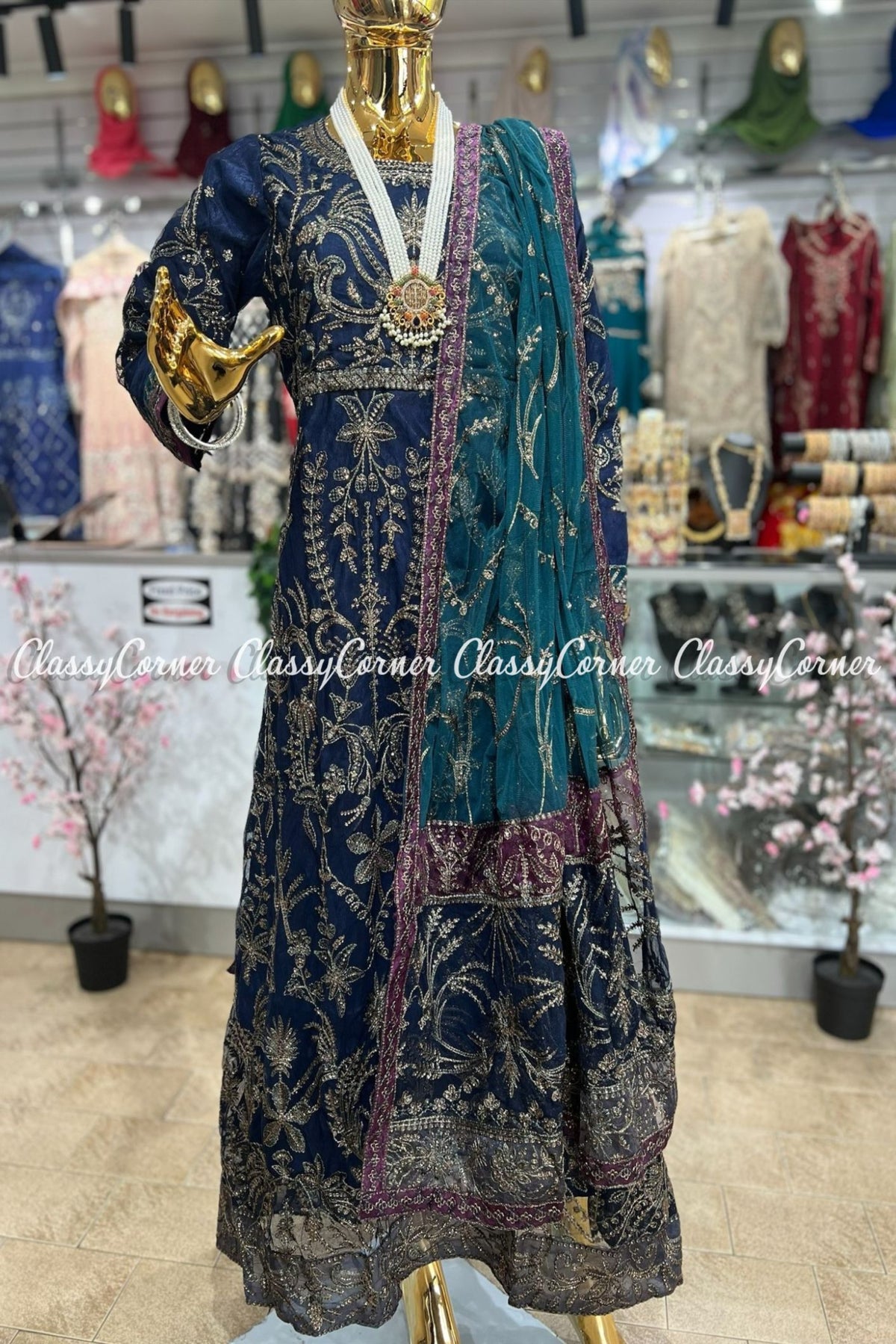 pakistani formal gown for wedding