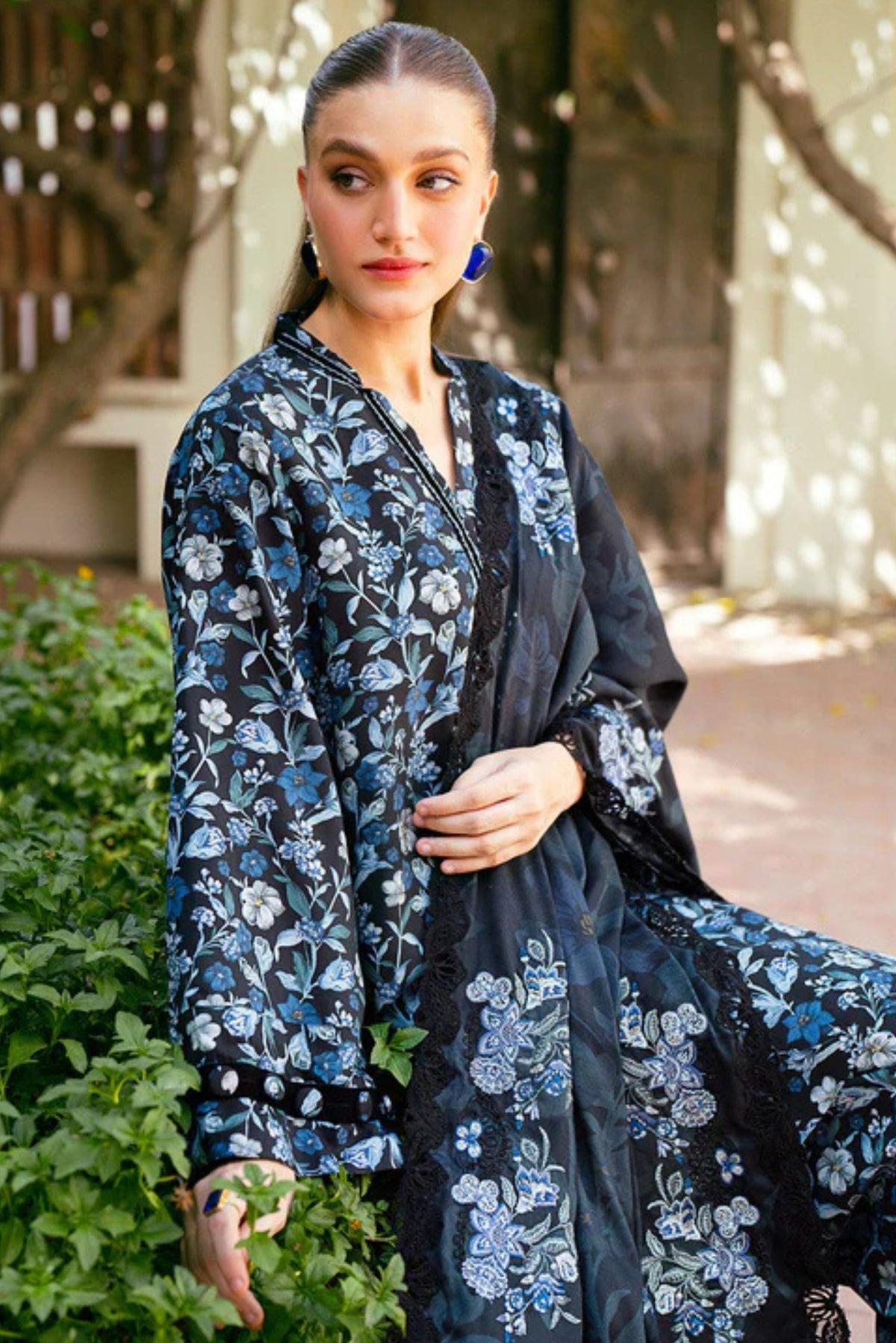 Pakistani Floral Printed Viscose Suit