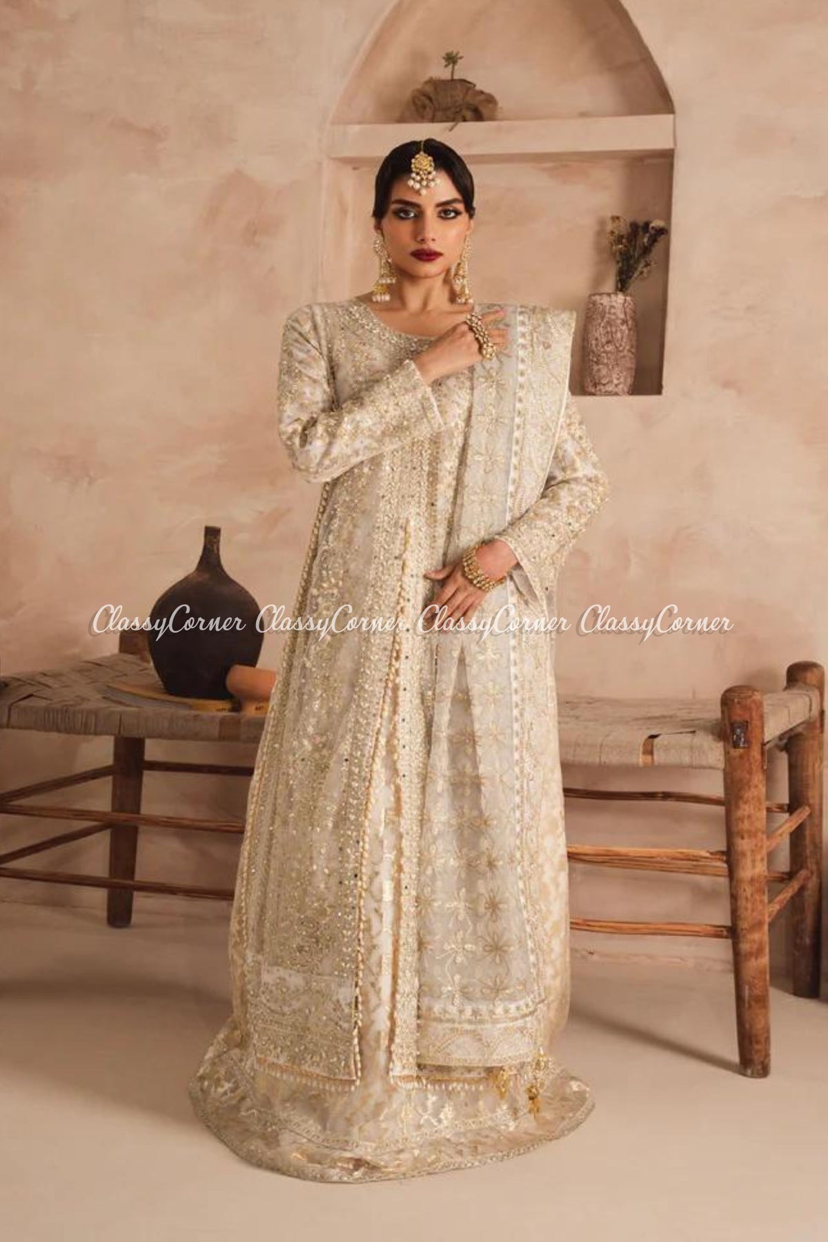 Pakistani Wedding Wear Gown For Ladies