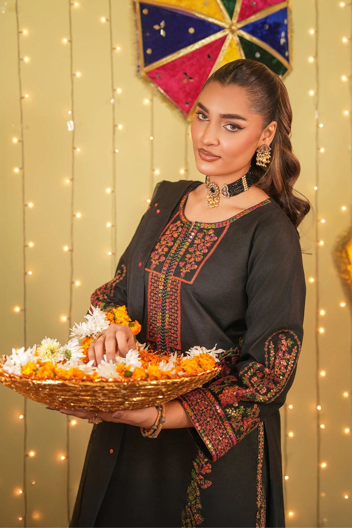 Black Readymade Salwar Kameez