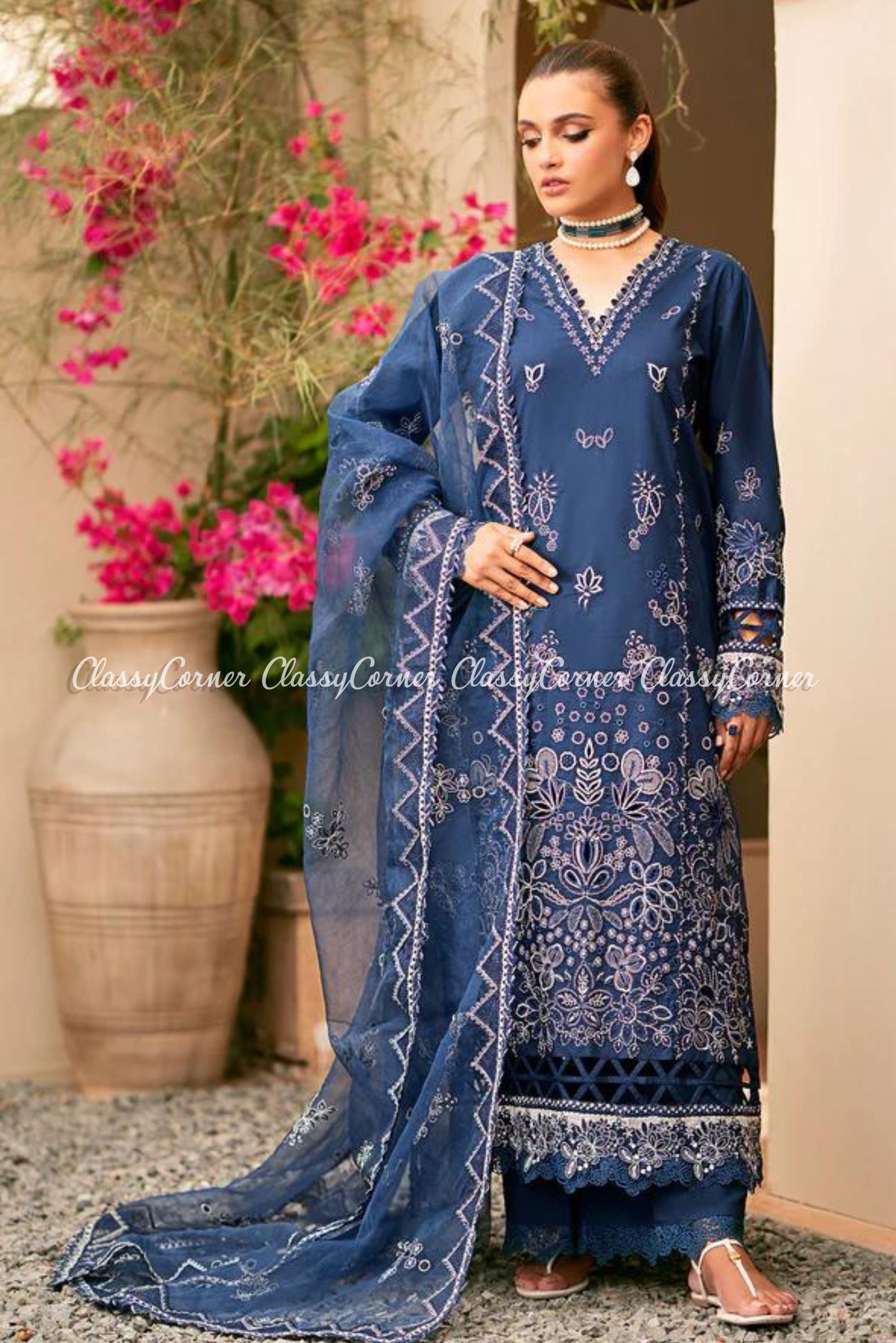 Women Readymade Lawn Suit USA