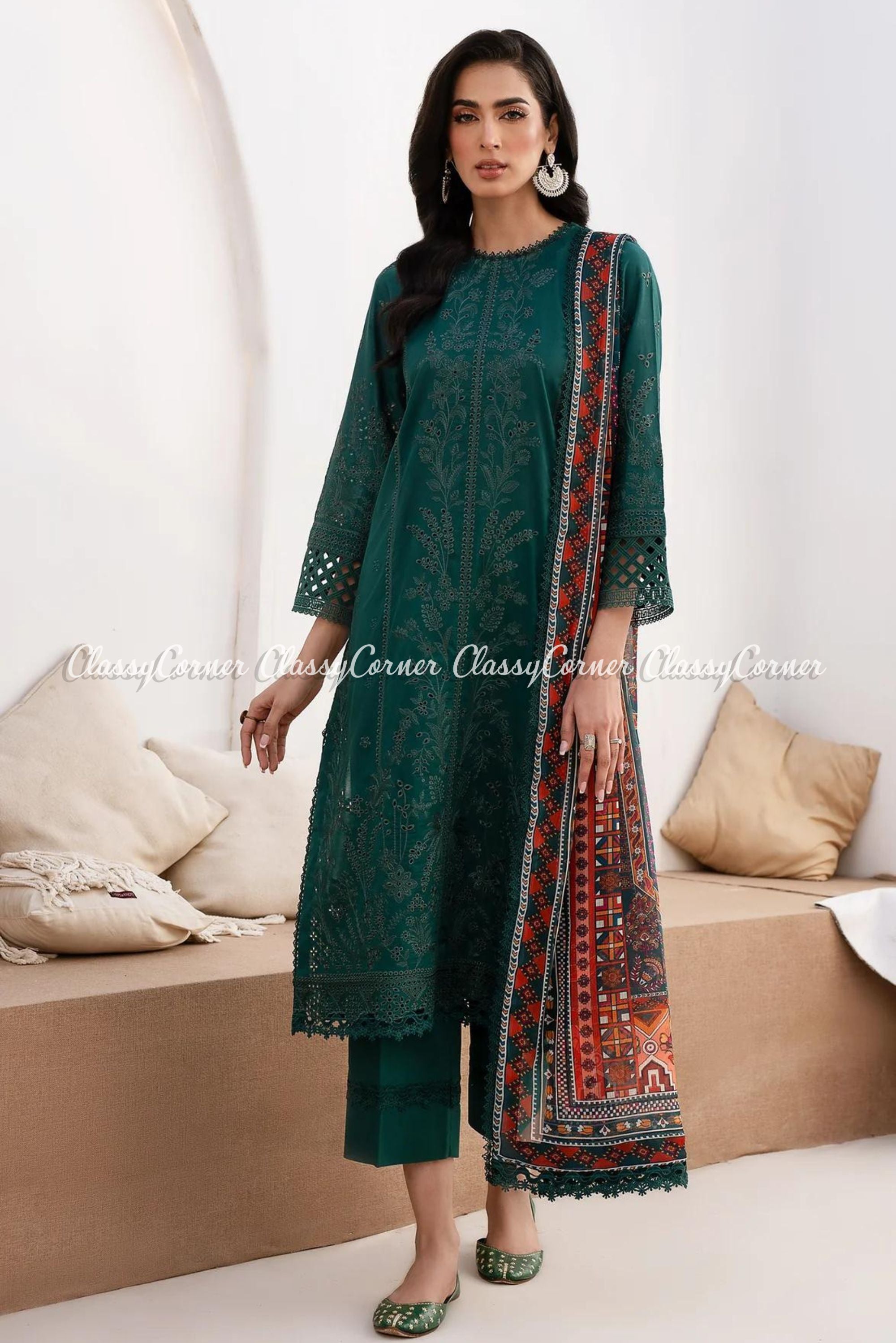 Fancy Pakistani Semi Formal Dress