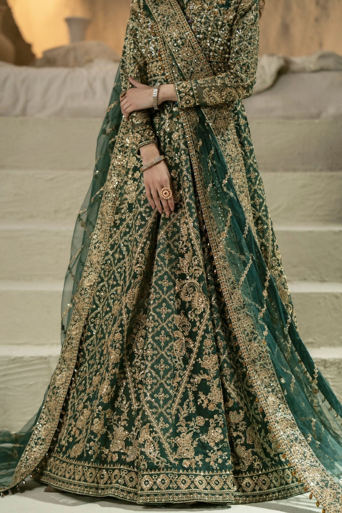 Pakistani Mehndi Night Outfit For Brides