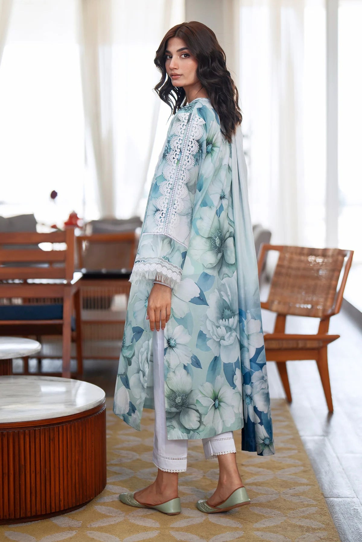 Floral Printed Lawn Suit