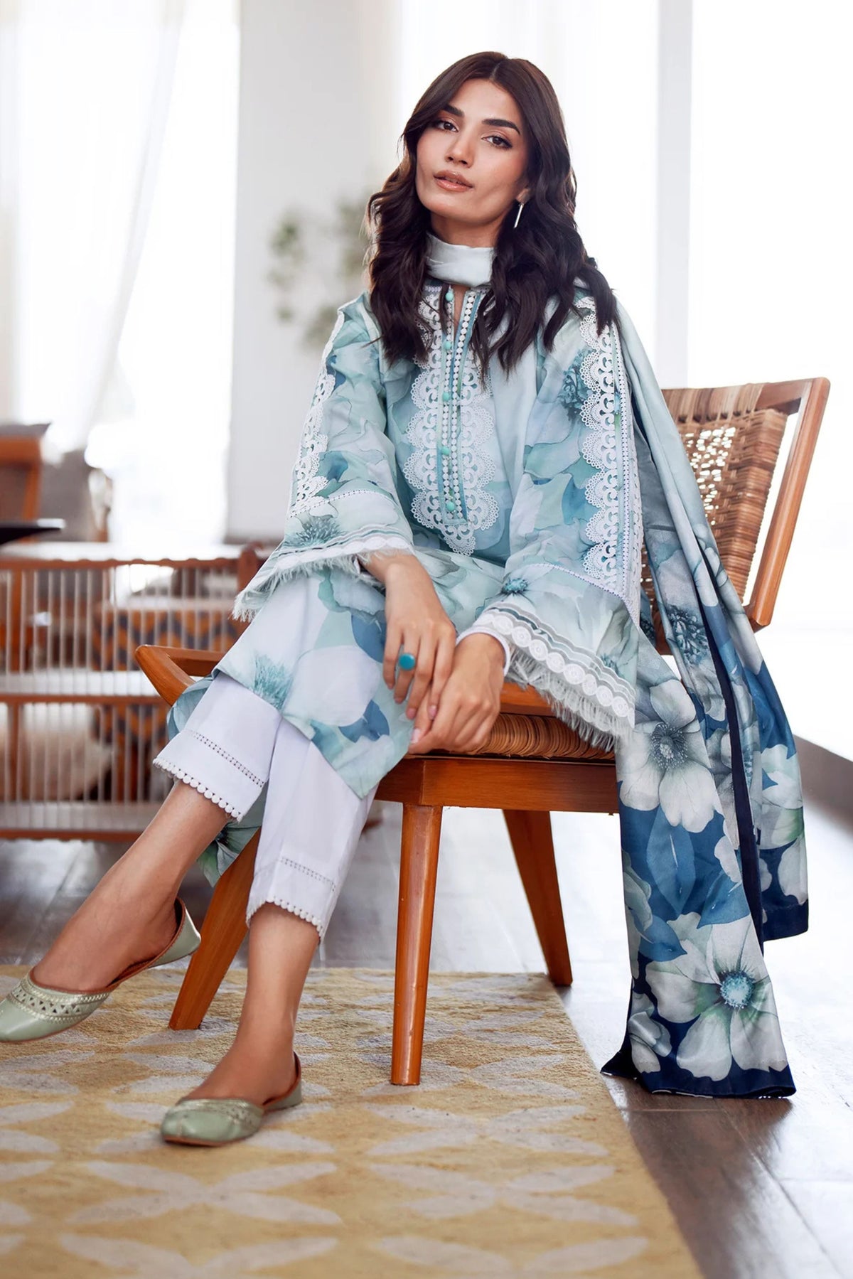 Floral Printed Lawn Suit