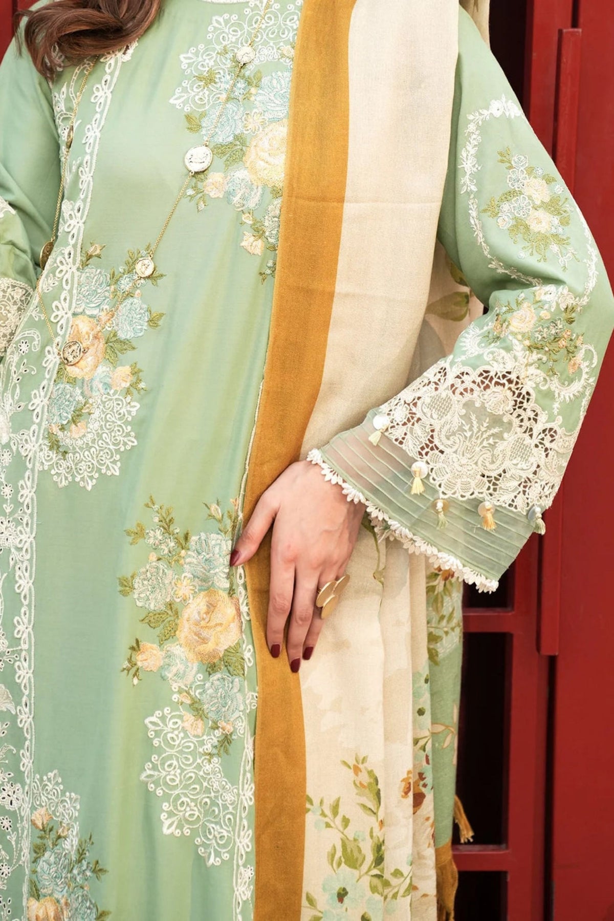 Aqua Green Pakistani Outfit