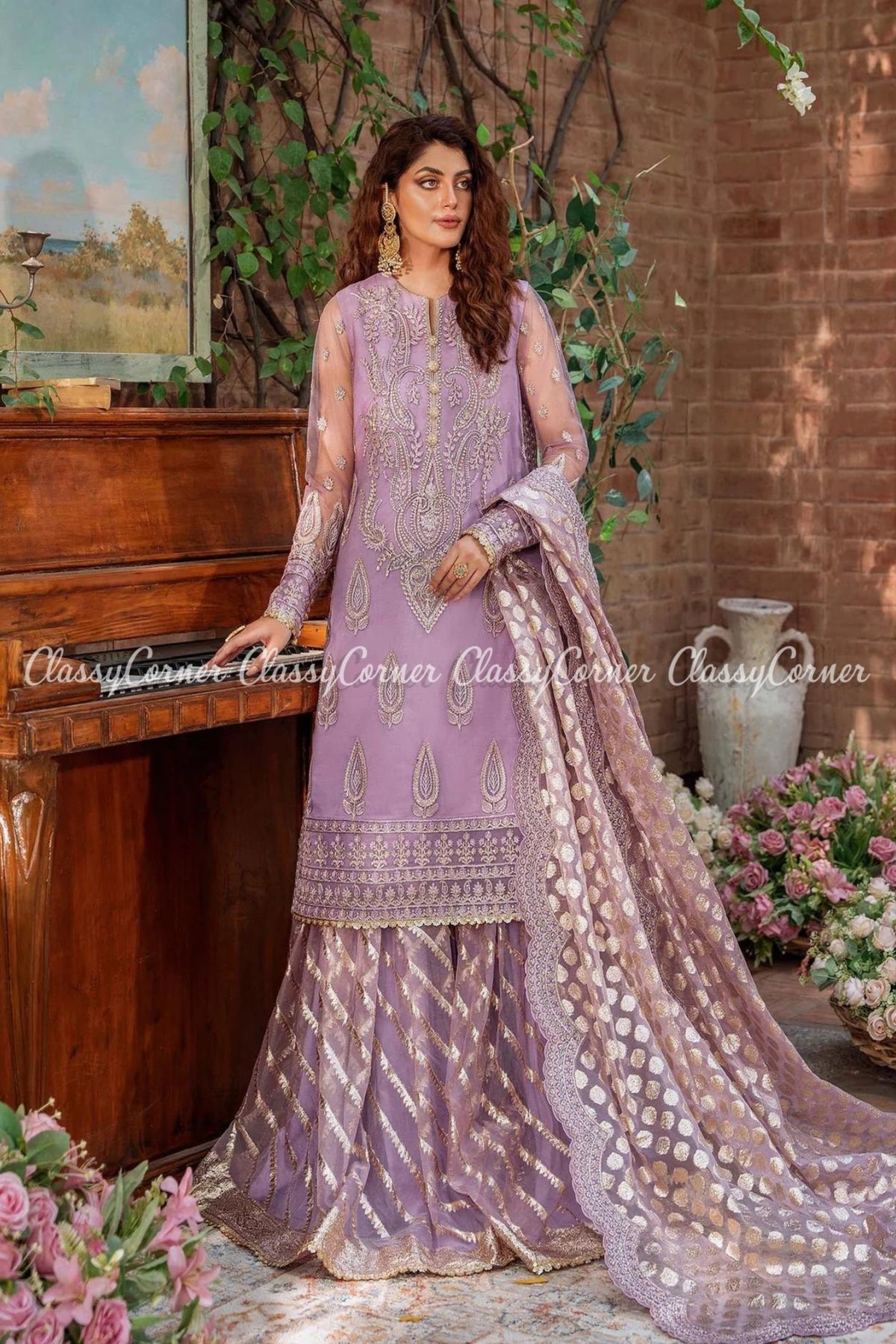 Pakistani wedding gharara suits