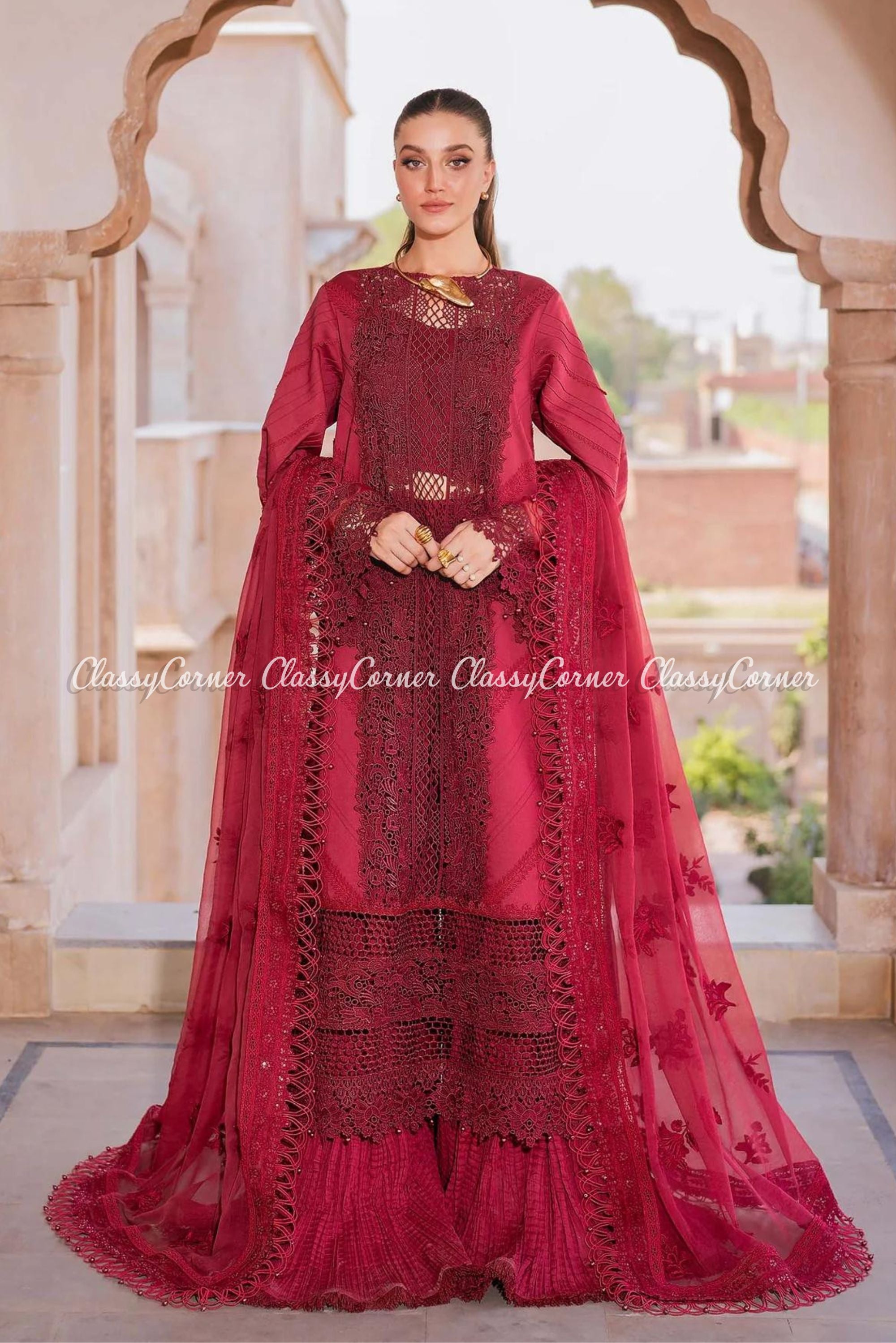 Pakistani formal dress for wedding