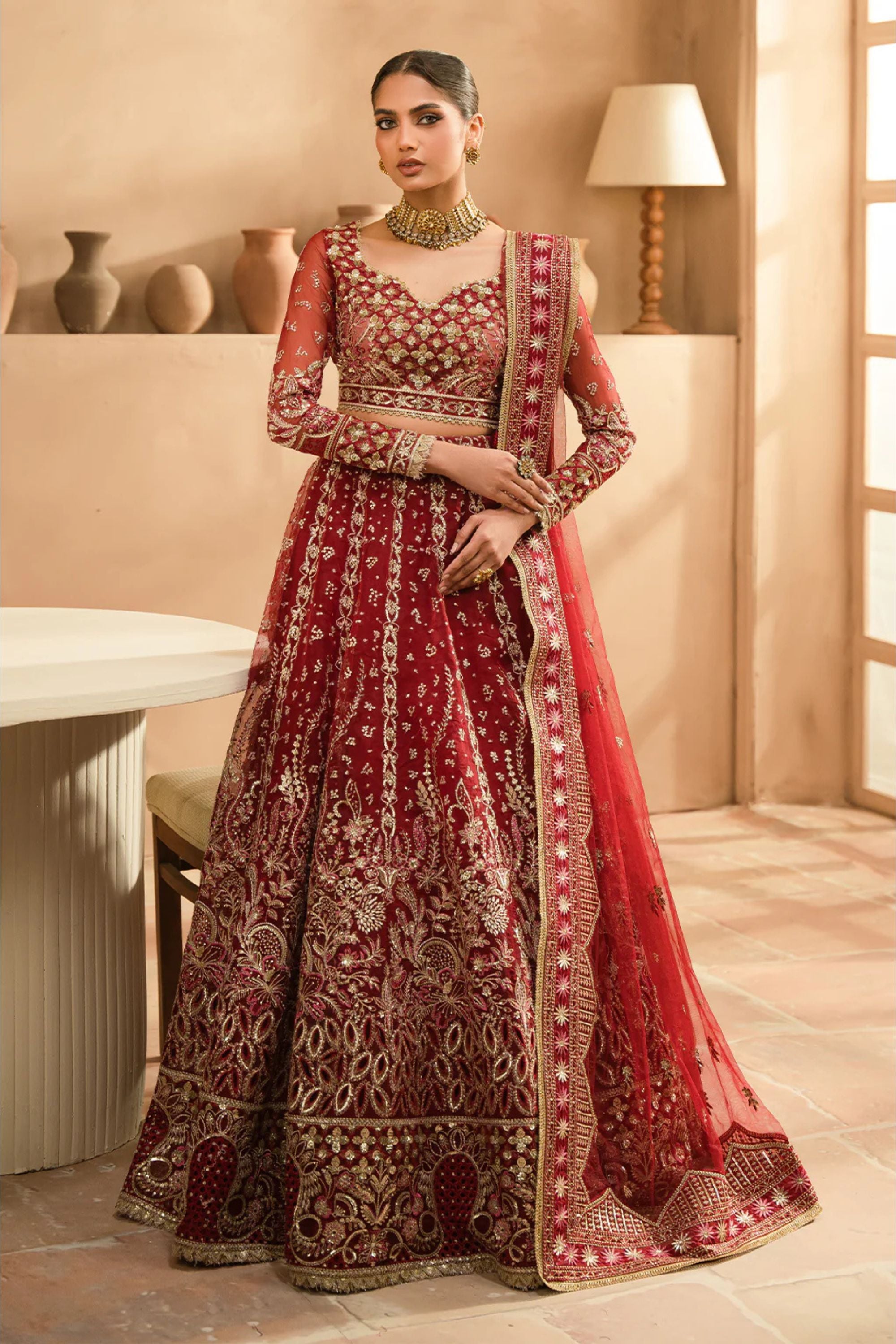 Pakistani Bridal Lehenga Collection Traditional Elegance Meets Modern Style Tagged Red Classy Corner