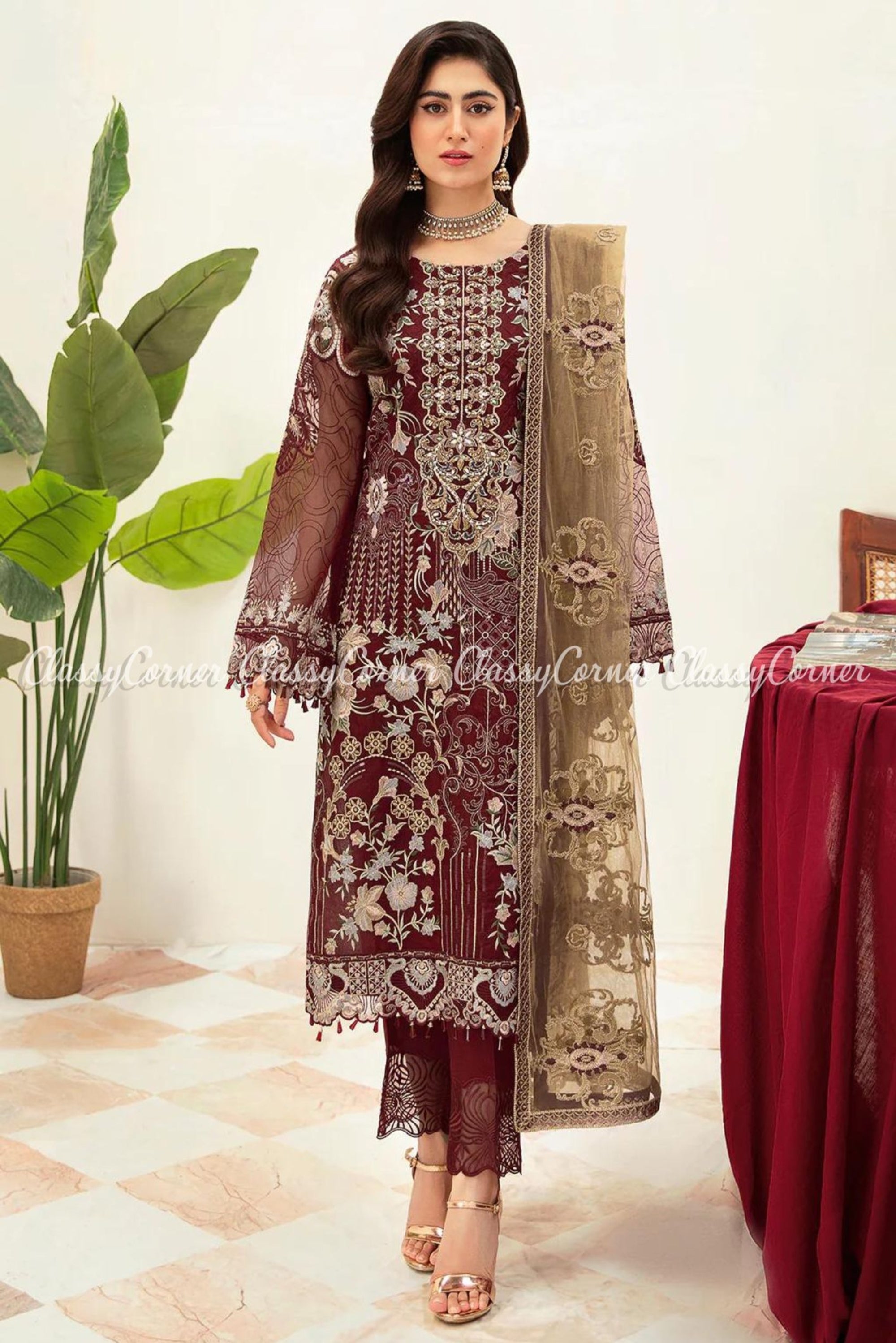 Pakistani party wear suits for weddings