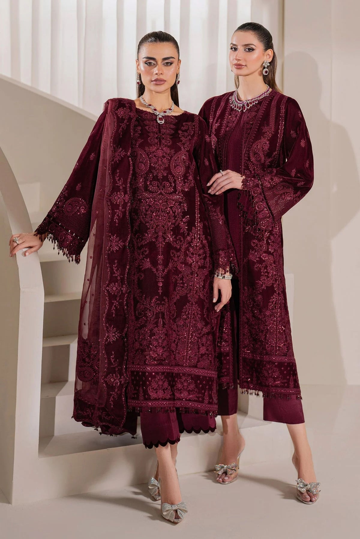  Pakistani Velvet Party Wear Suits Online