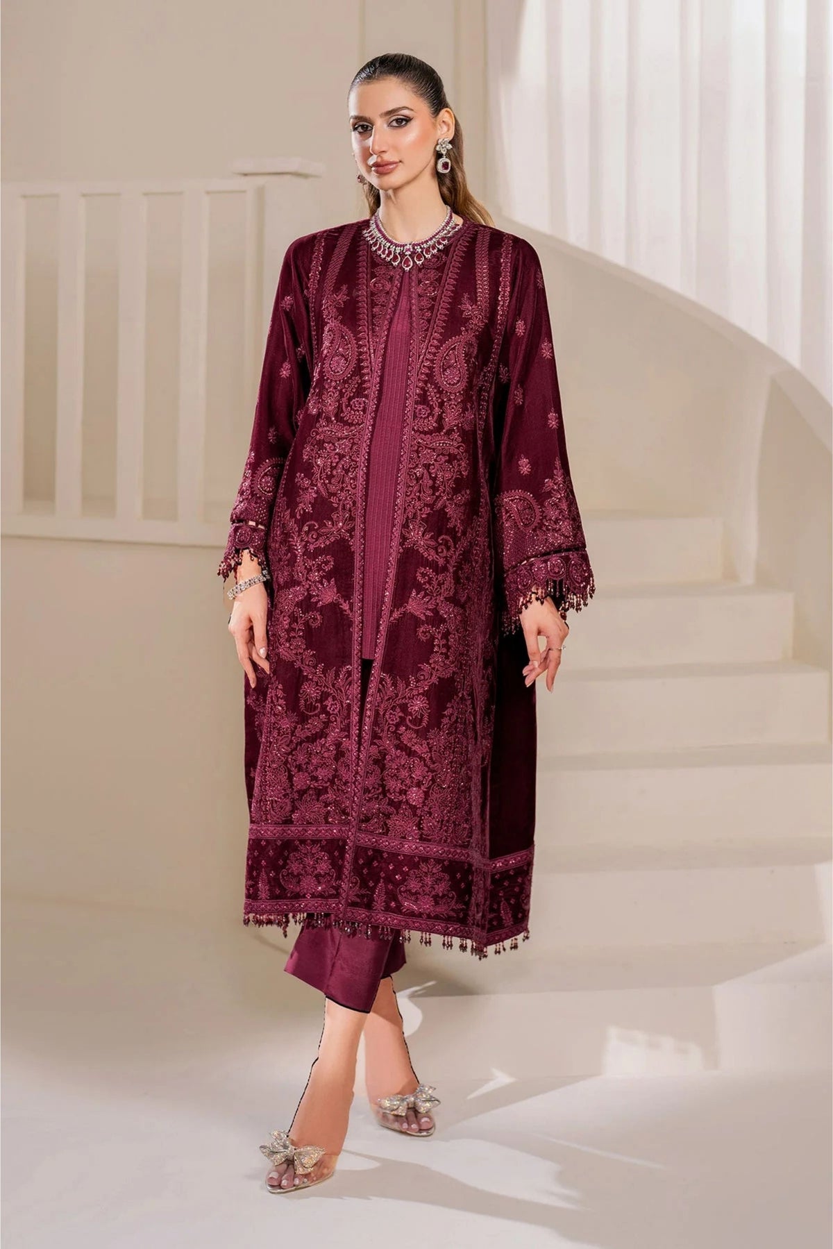  Pakistani Velvet Party Wear Suits Online