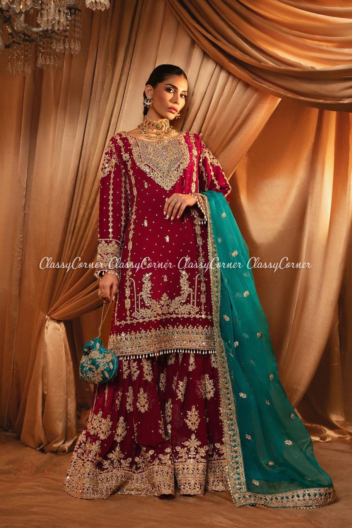 Traditional Pakistani Wedding Gharara