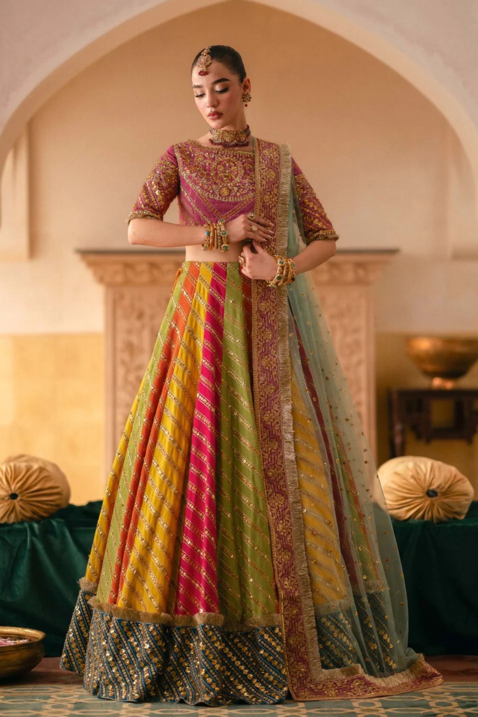 Pakistani lehenga style 2018 sale