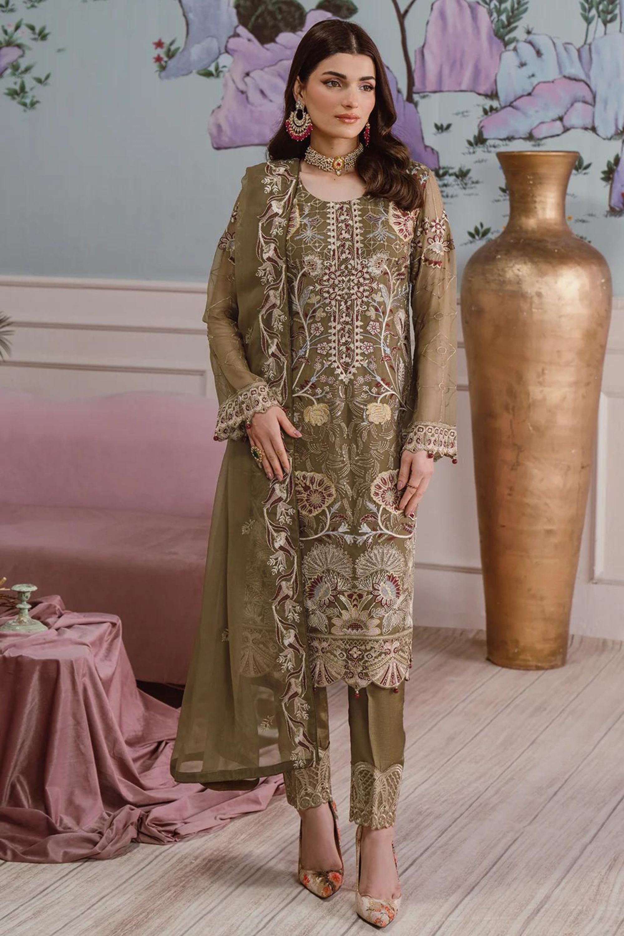 Traditional Pakistani Wedding Formal Clothing