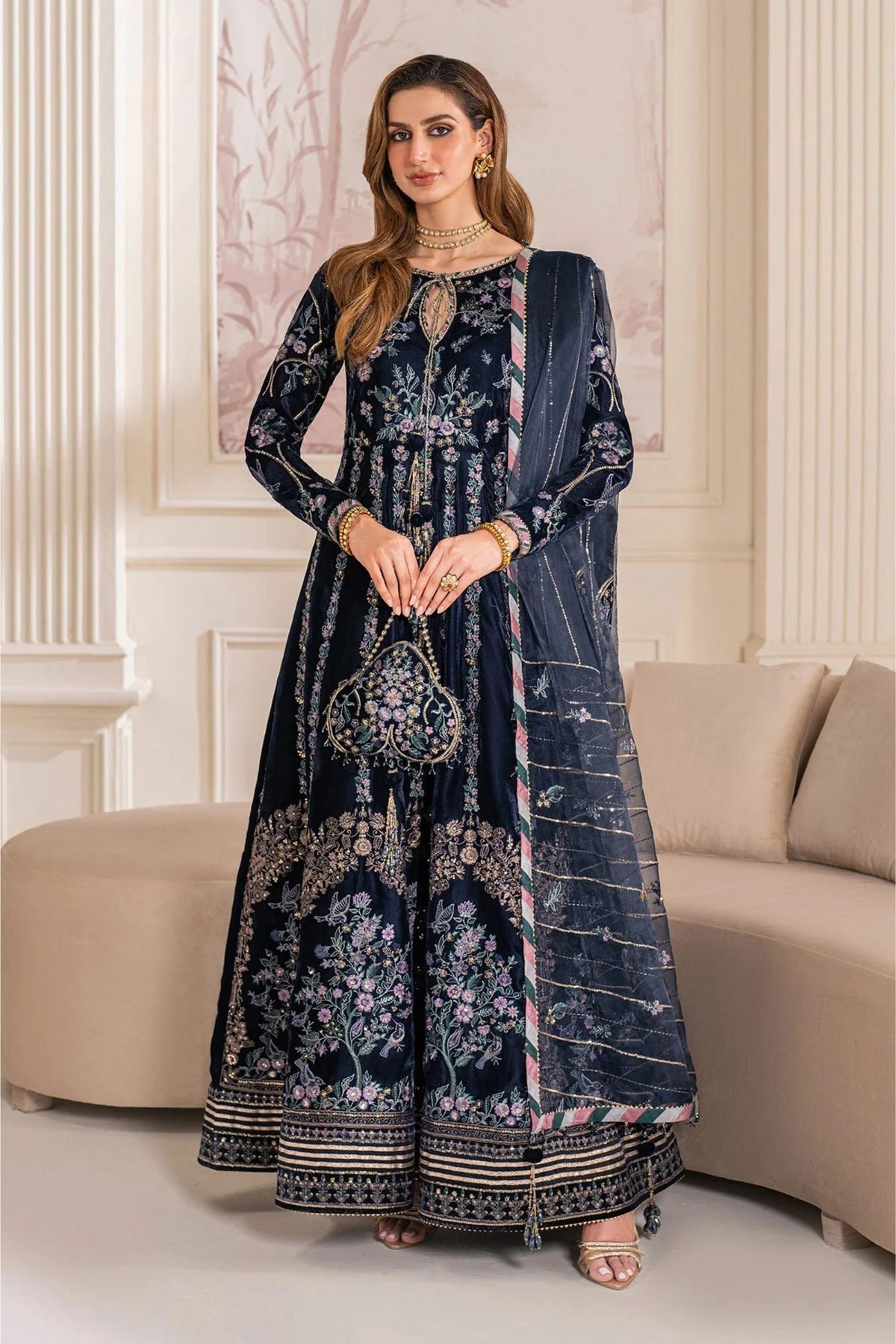 Pakistani Velvet Party Wear Suits Online