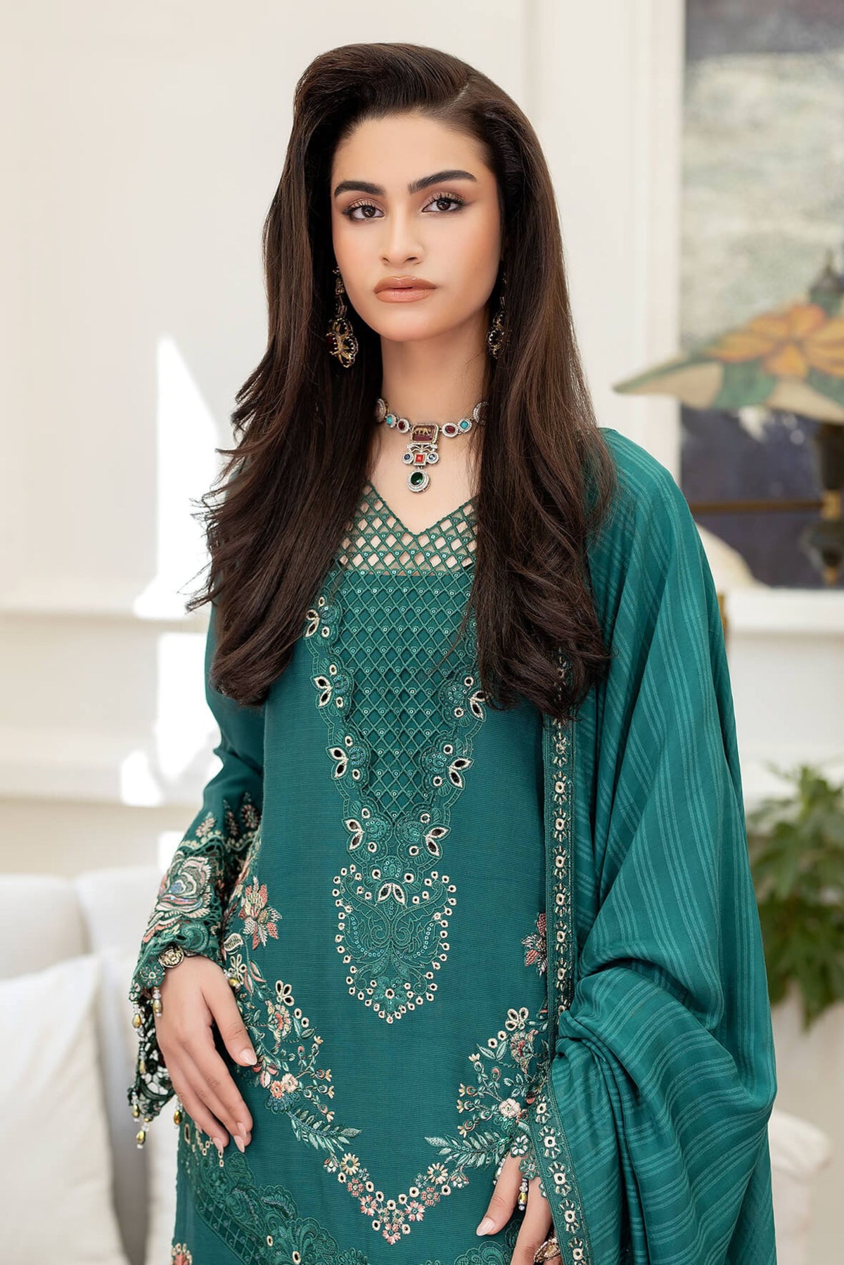 Dark Green Silk 3PC Suit