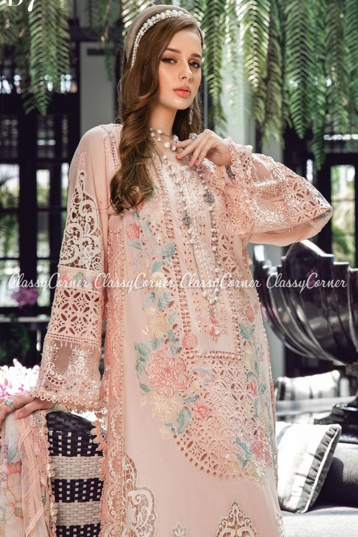 Pink Lawn Embroidered Pakistani Salwar Kameez