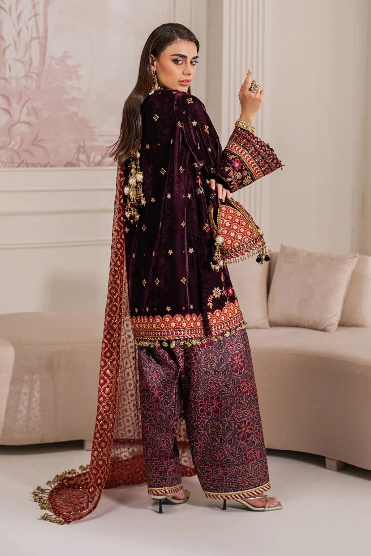 Pakistani Velvet Party Wear Suits Online