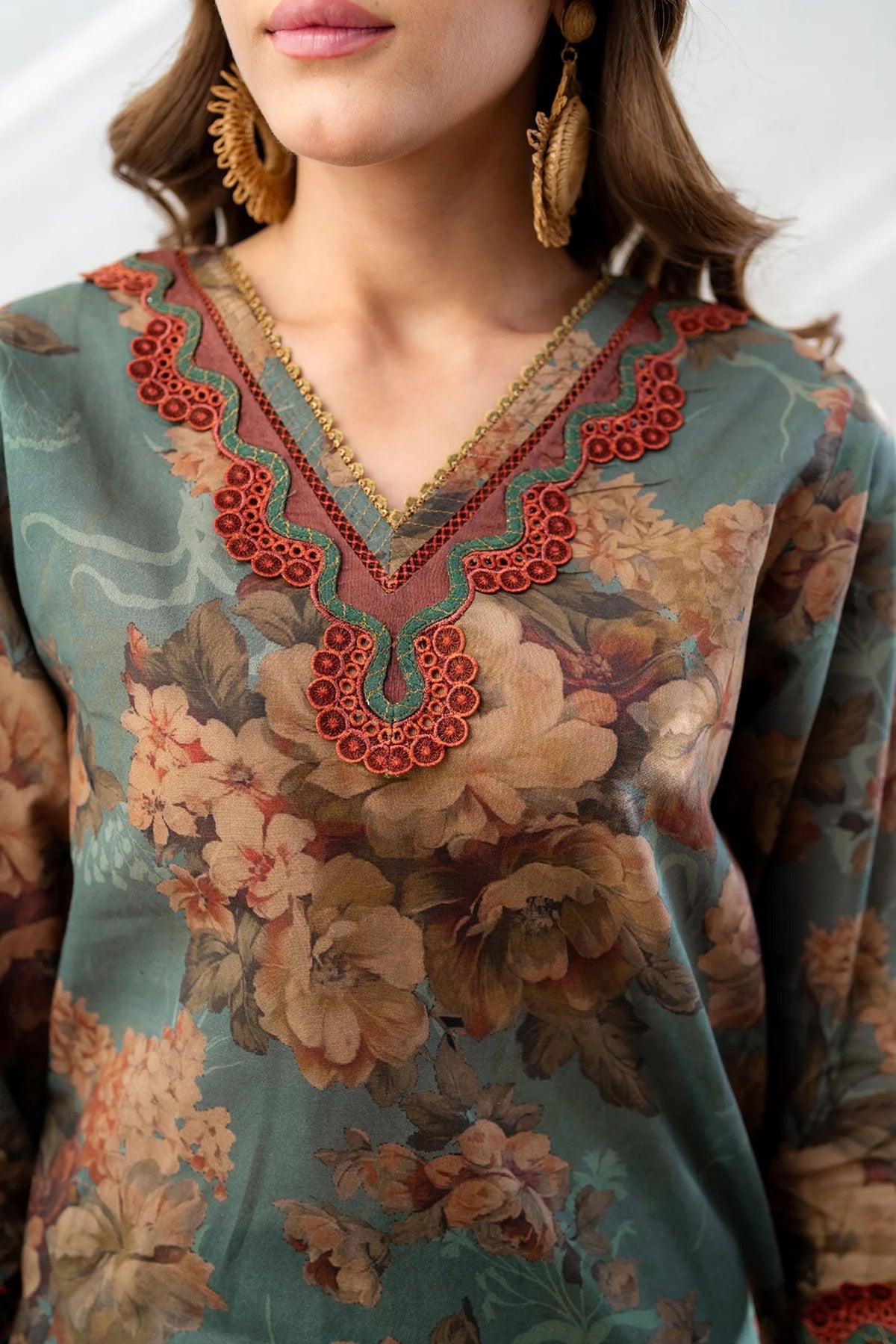 Printed Floral Lawn Suit