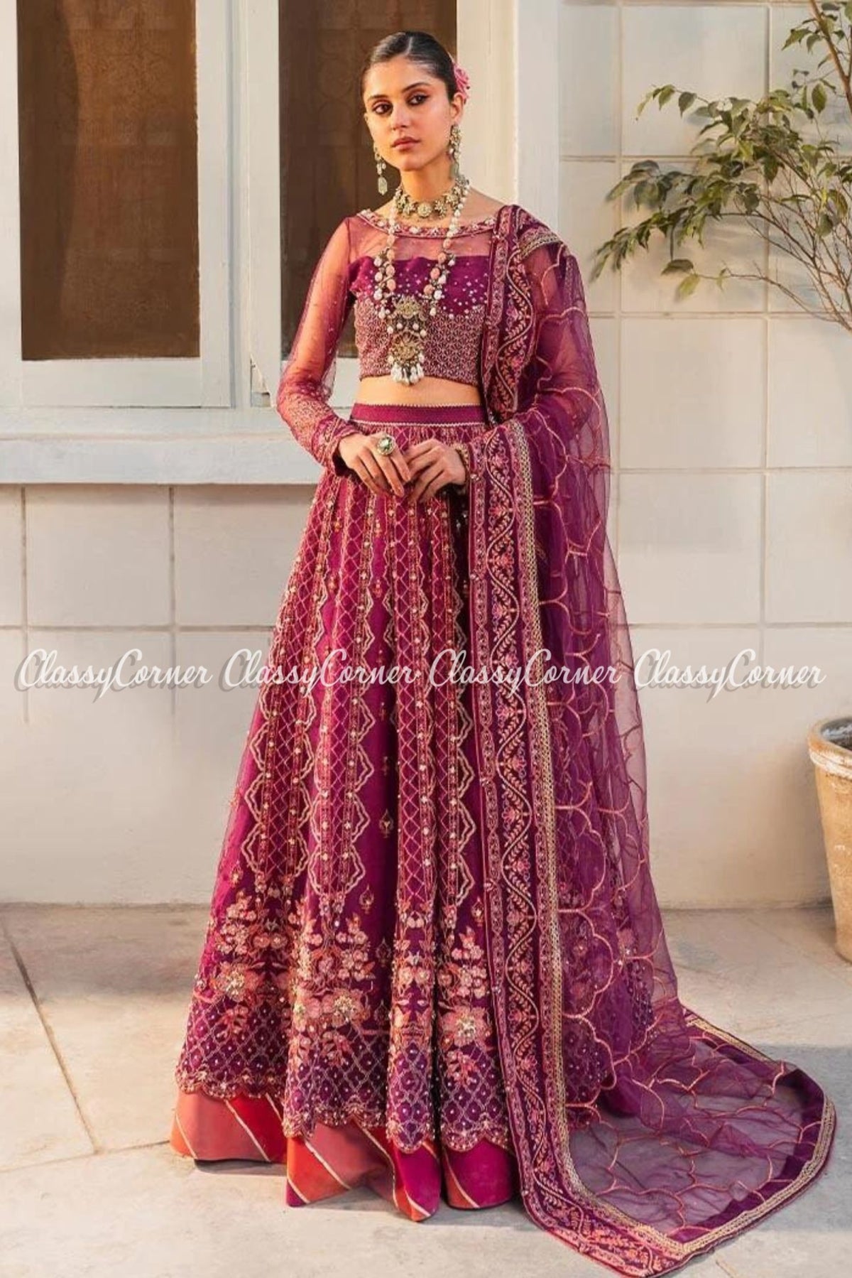 Pakistani Purple Lehenga Choli