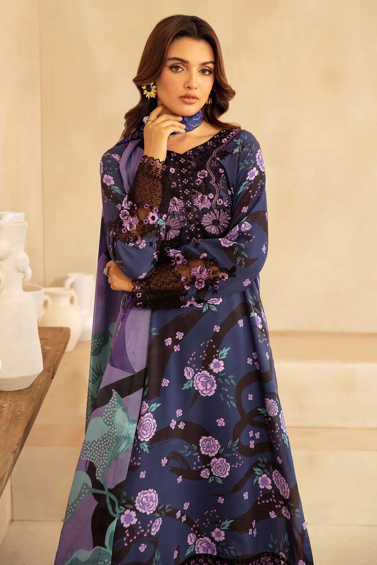 Pakistani Semi Formal Wear Attire For Women 