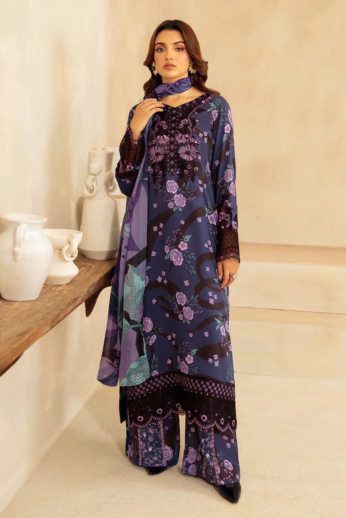 Pakistani Semi Formal Wear Attire For Women 