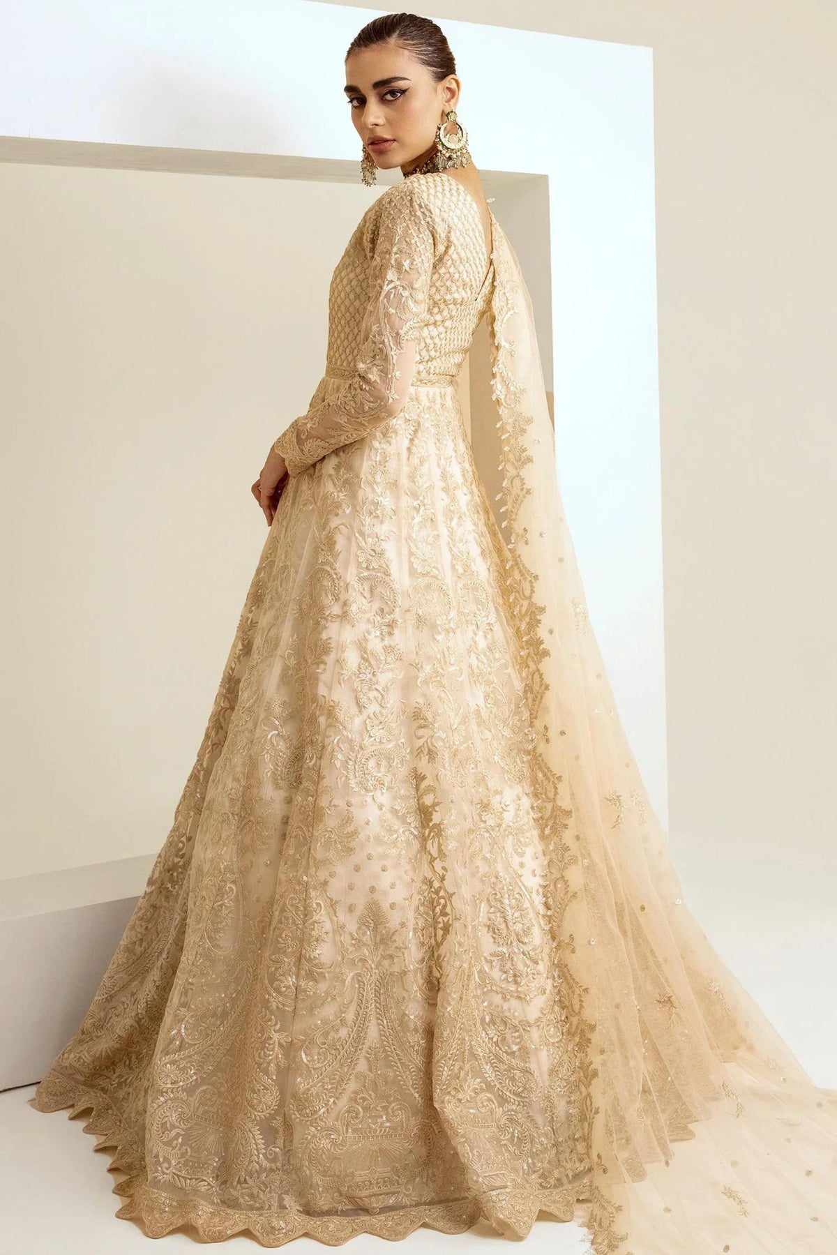 Pakistani Organza Bridal Wear Gown