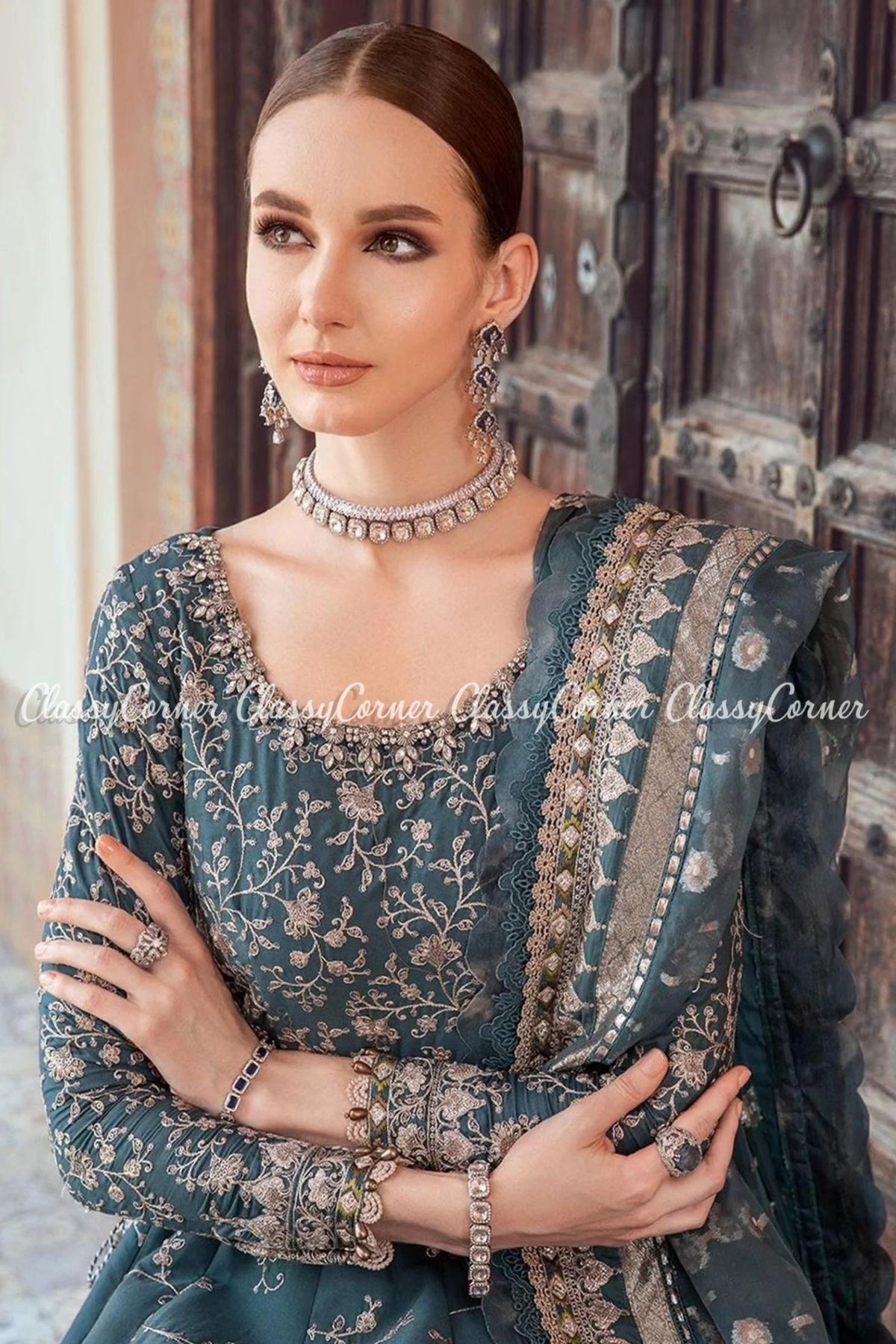 Zinc Cotton Pakistani Wedding Wear Gown