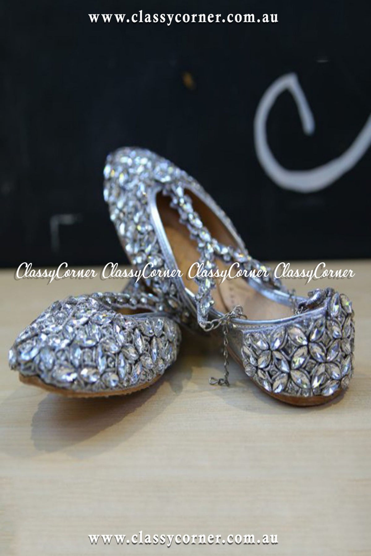 Heavy Stone Embellished Bridal Khussa - Classy Corner