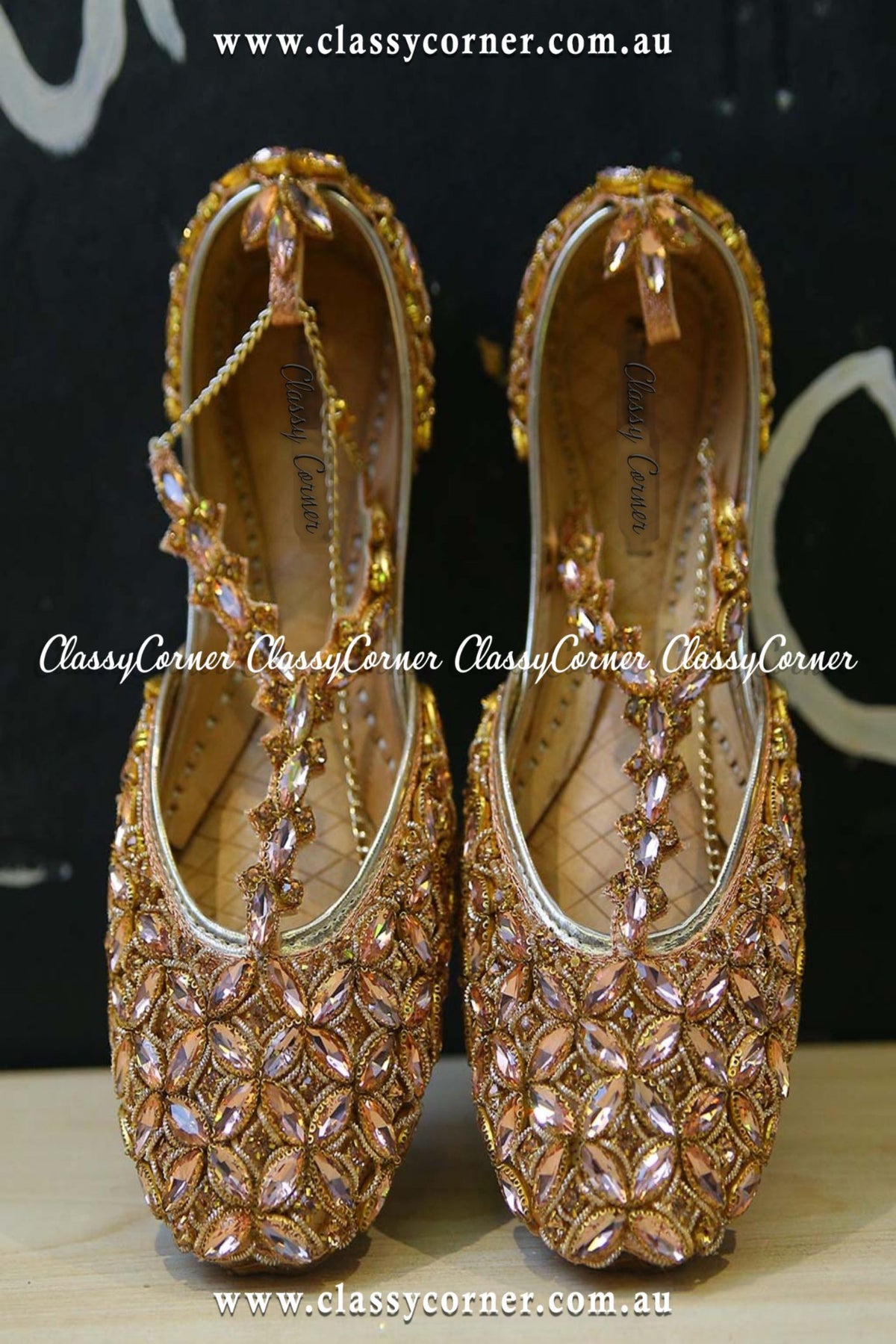 Heavy Stone Embellished Bridal Khussa - Classy Corner
