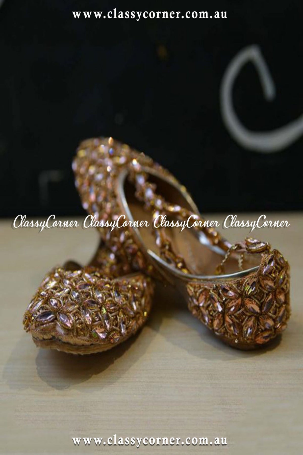 Heavy Stone Embellished Bridal Khussa - Classy Corner