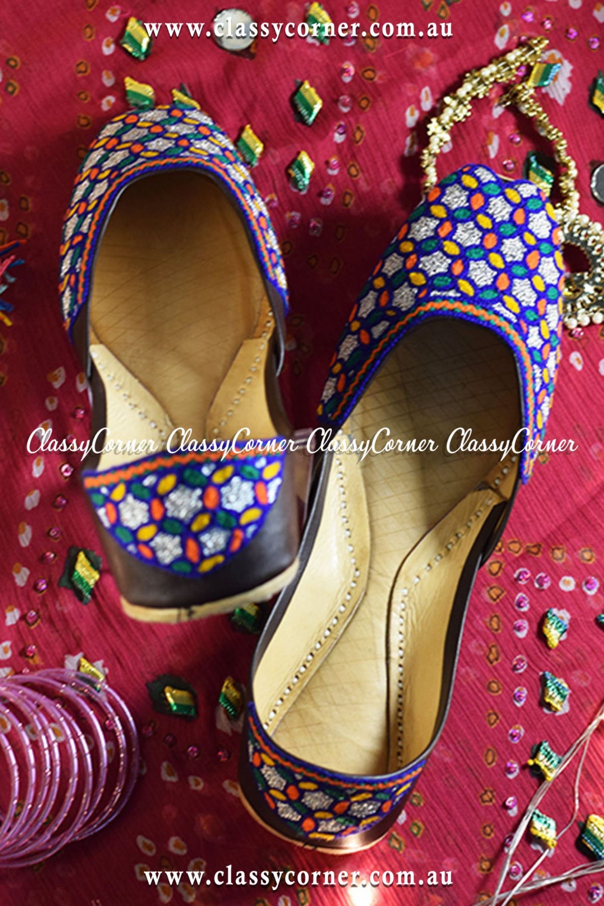 Multicolor Embroidered Khussa - Classy Corner
