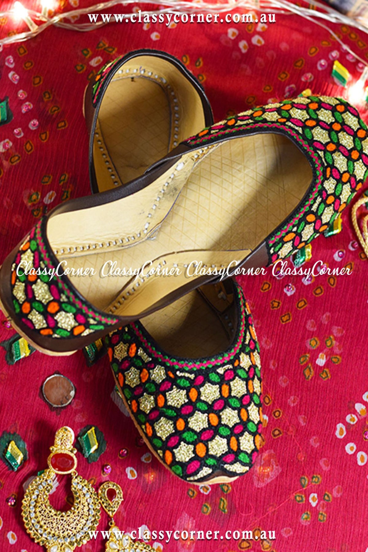 Multicolor Embroidered Khussa - Classy Corner