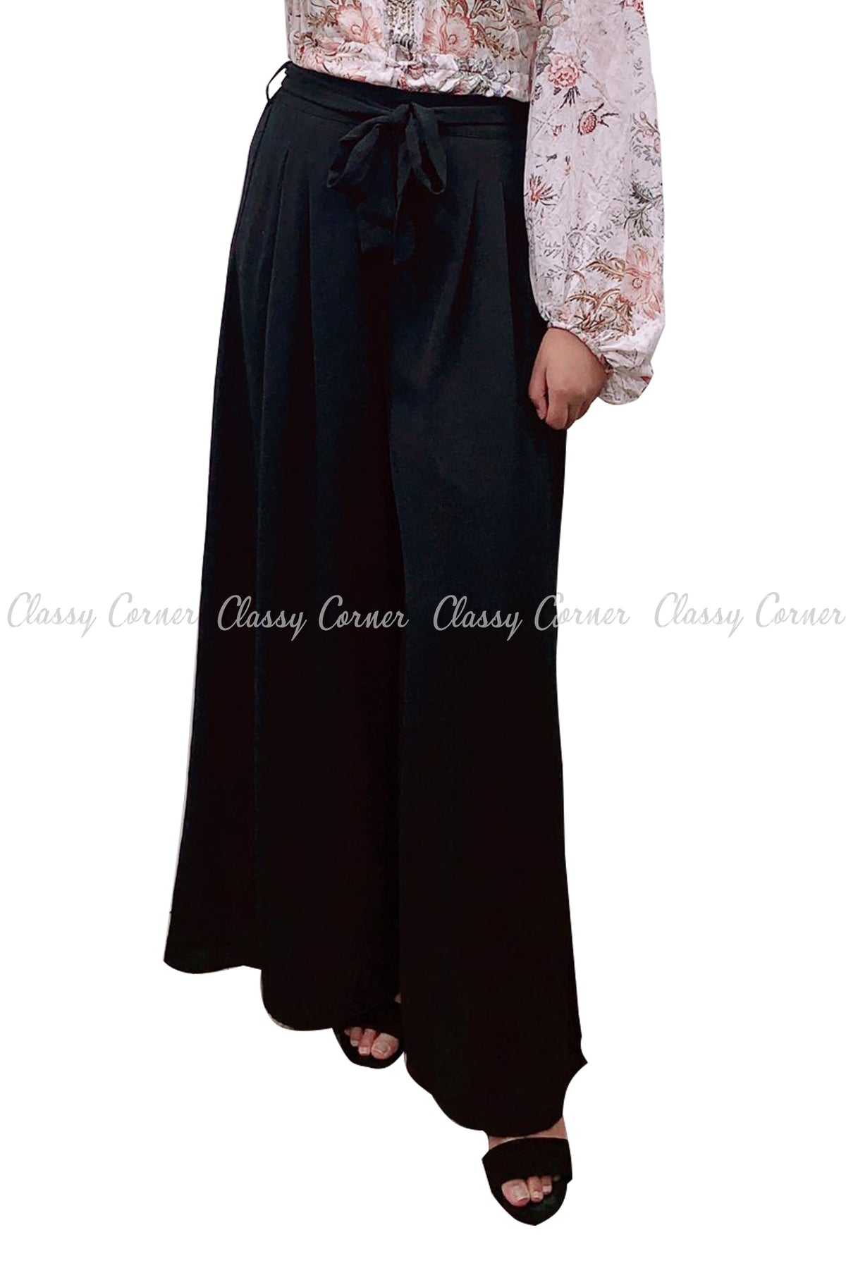 Black Loose Bottom Comfy Summer Pants - Classy Corner