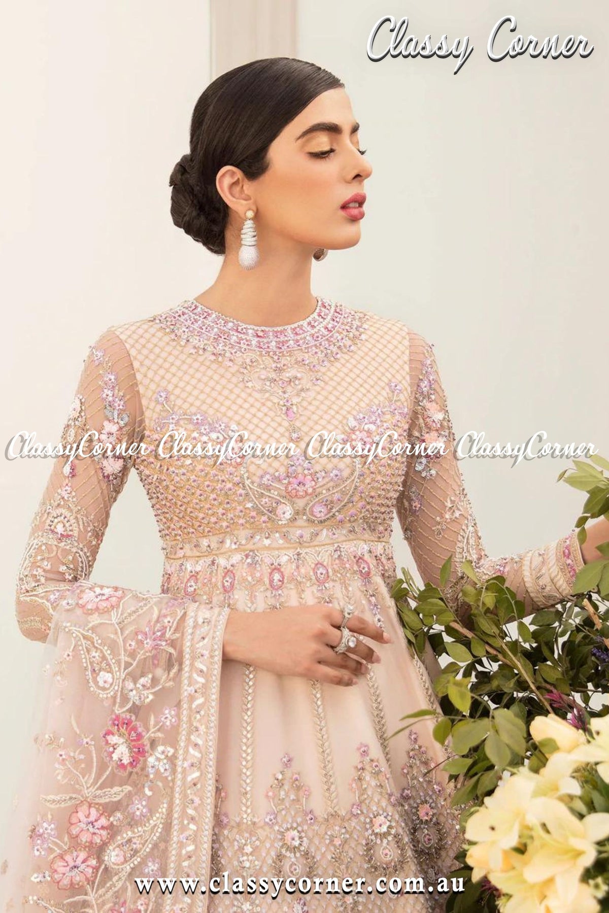 Light Pink Wedding Gown - Classy Corner