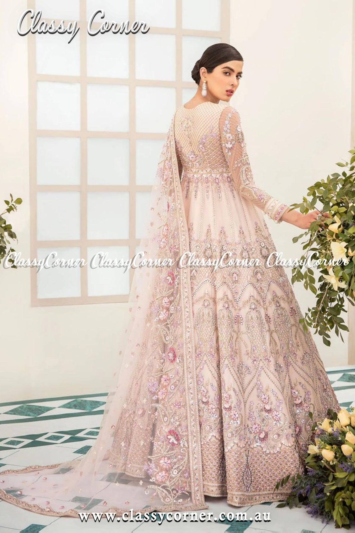 Light Pink Wedding Gown - Classy Corner