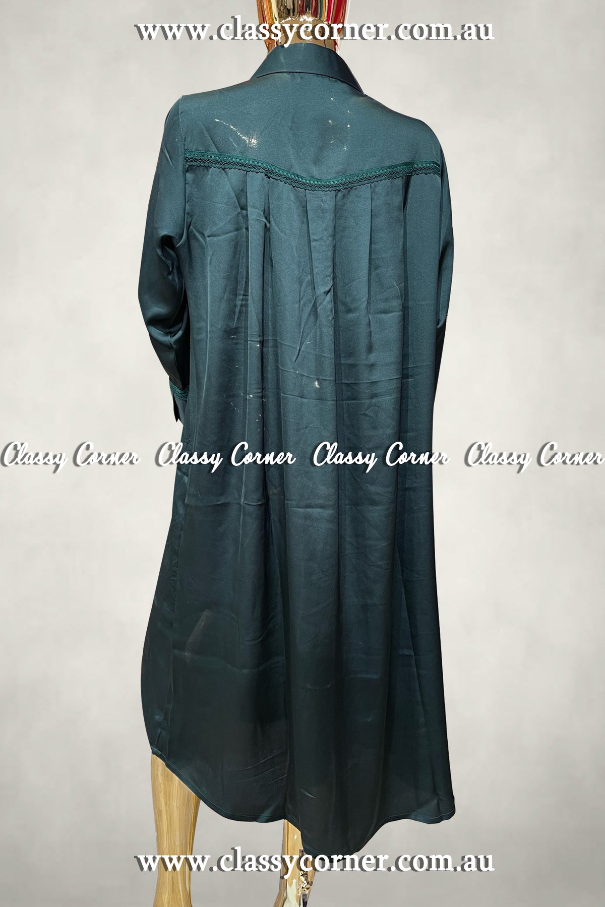 Bottle Green Plus Size Casual Kurti - Classy Corner