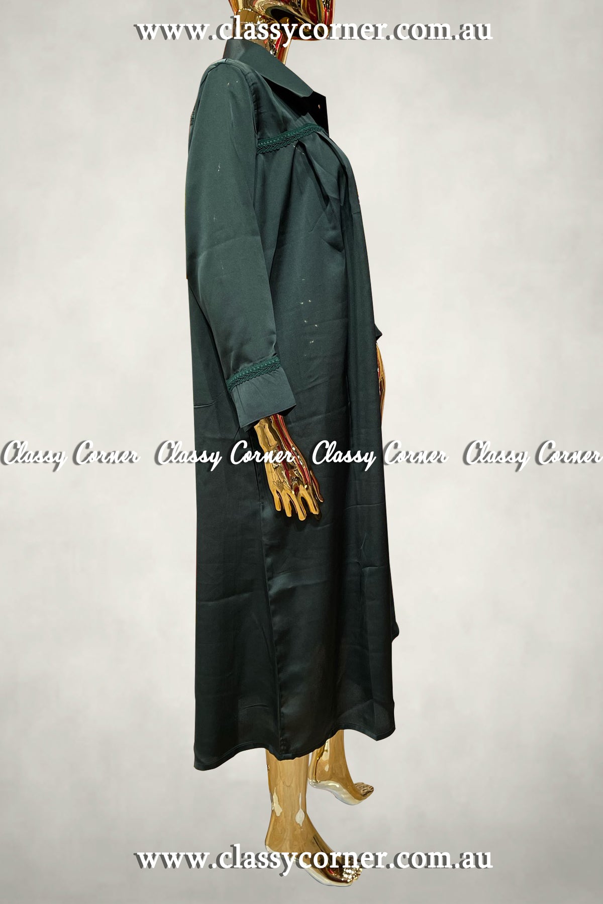 Bottle Green Plus Size Casual Kurti - Classy Corner