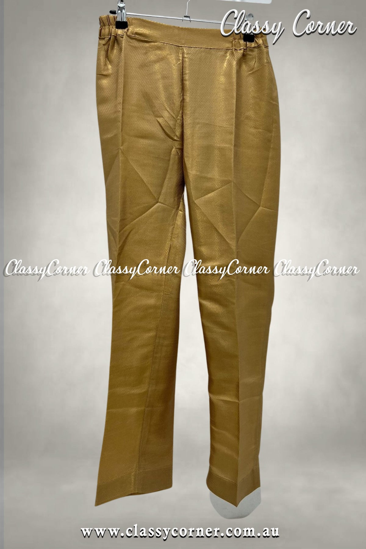 Golden Pakistani Shalwar Trousers - Classy Corner