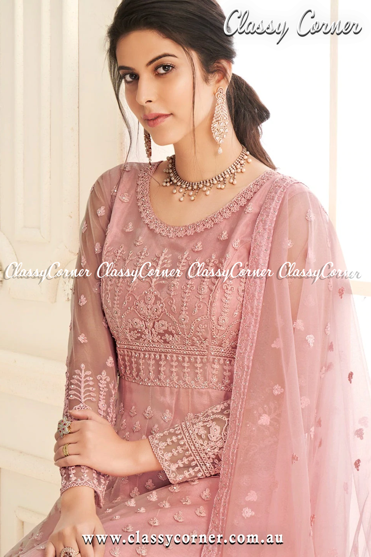 Light Dusty Pink Gown - Classy Corner